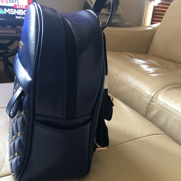 Brand New Navy Blue & Gold colored Backpack - Picture 2 of 8